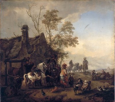 A Dappled Horse outside the Smithy by Philips Wouwerman